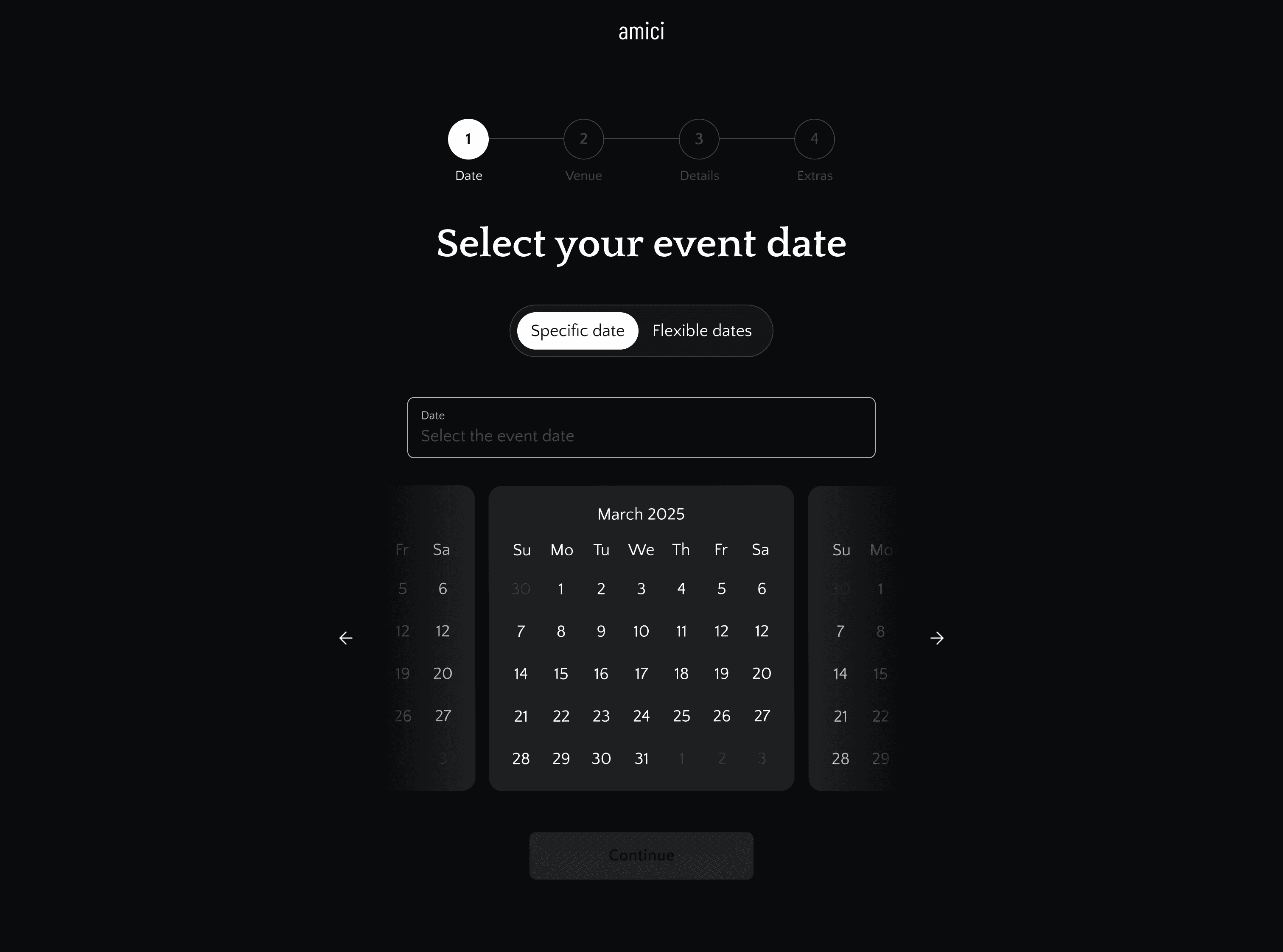 Request form - datepicker