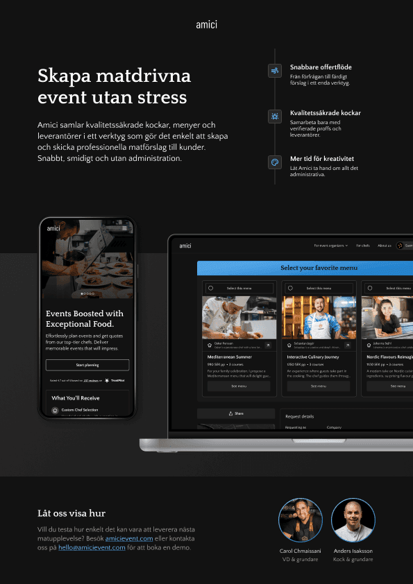 One-pager PDF for sales & marketing