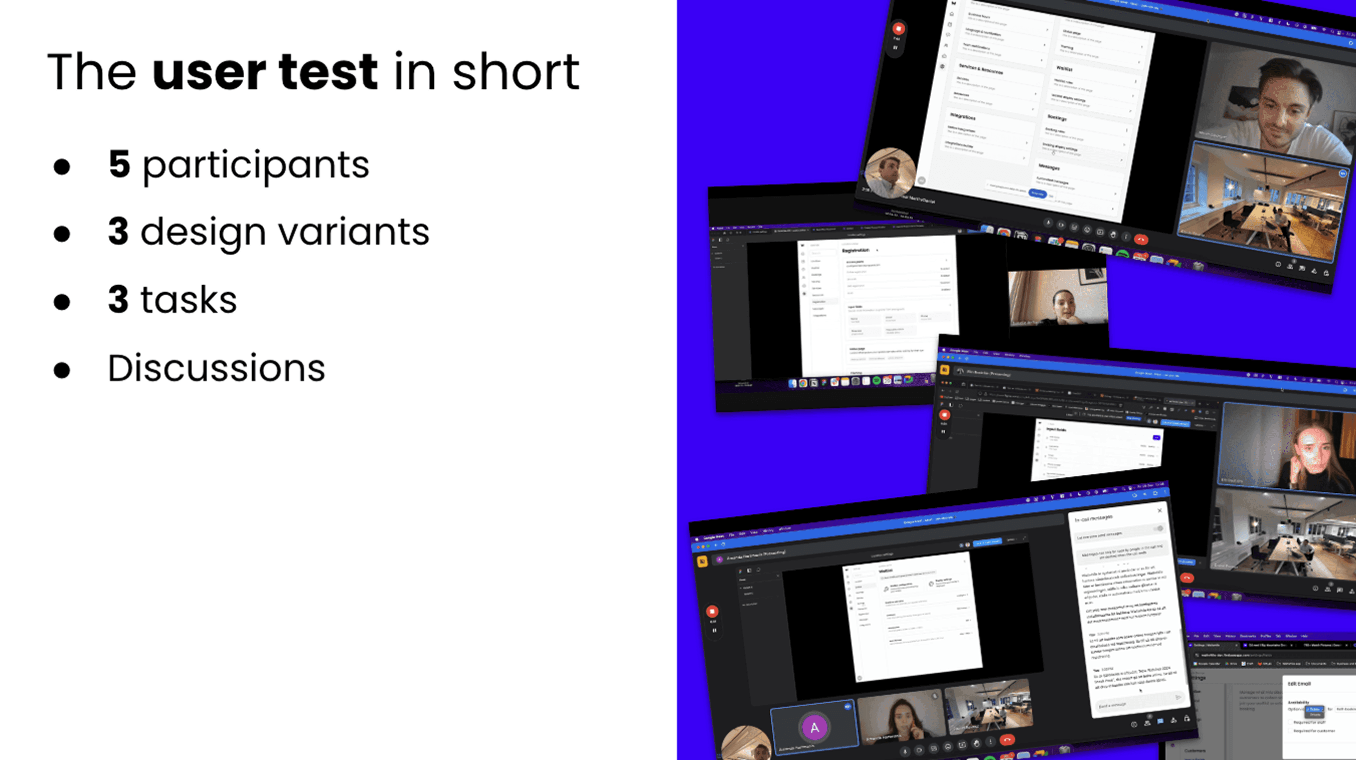 User tests