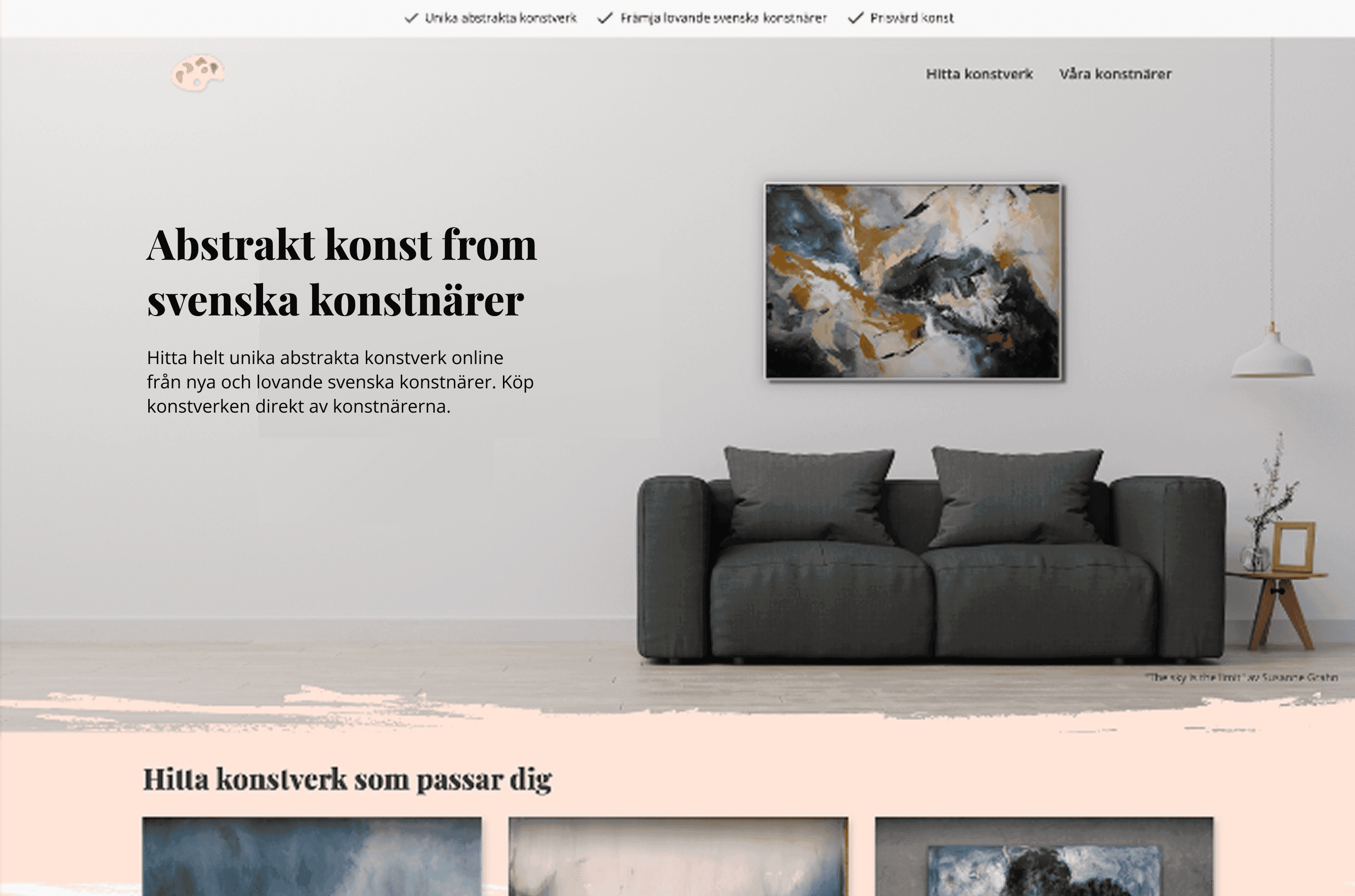 Landing page hero