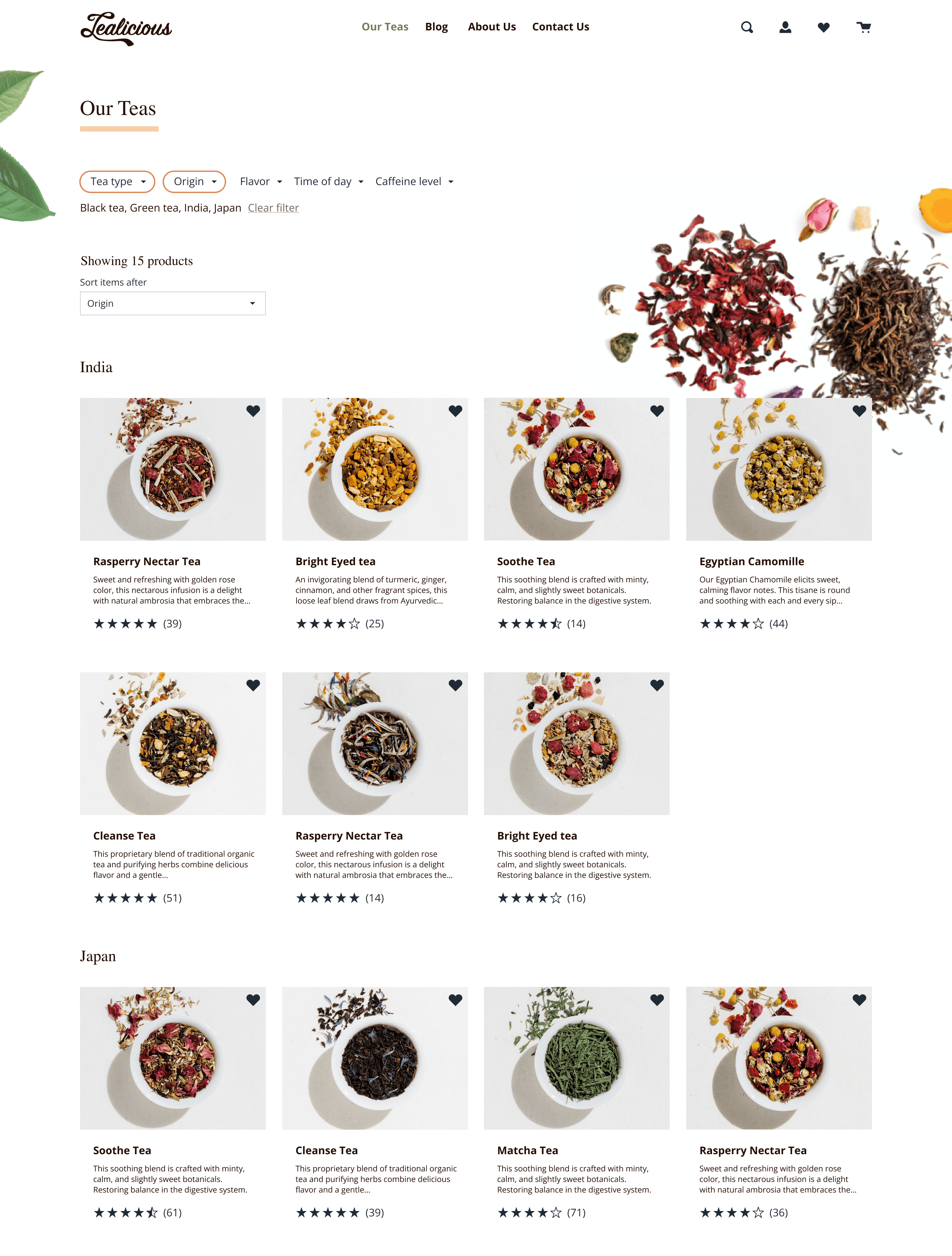 Browse teas