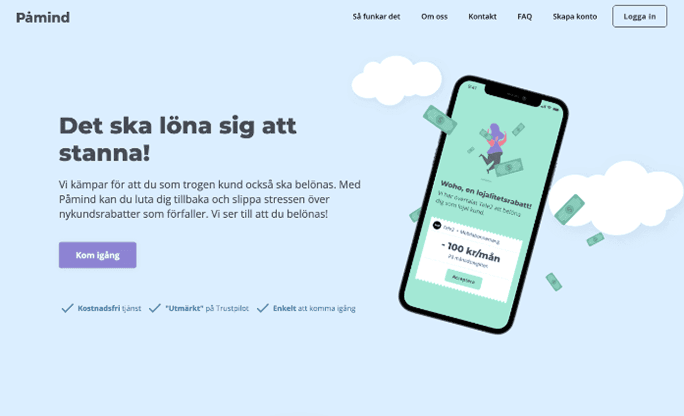 Landing page hero
