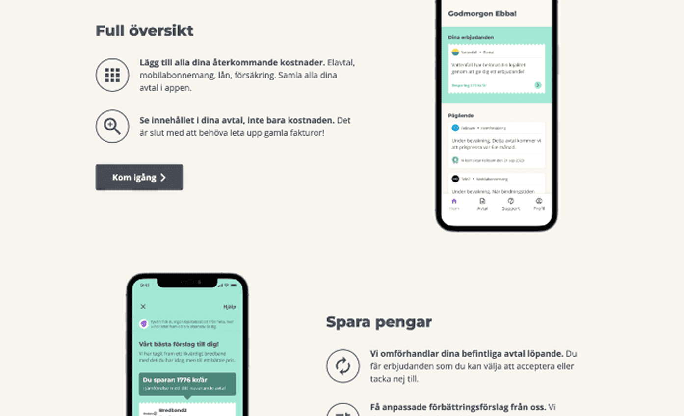 Showcasing app features